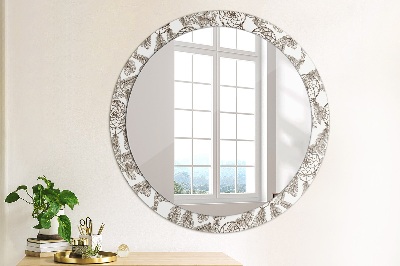 Miroir rond avec décoration Plumes d'attrape-rêves