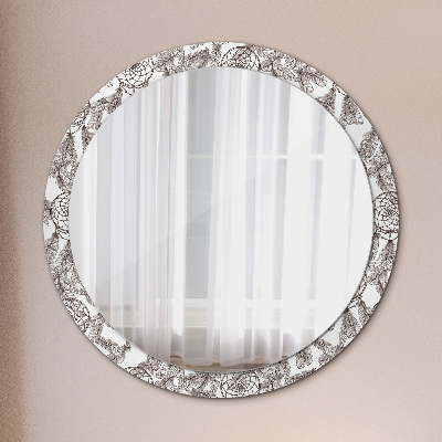 Miroir rond avec décoration Plumes d'attrape-rêves