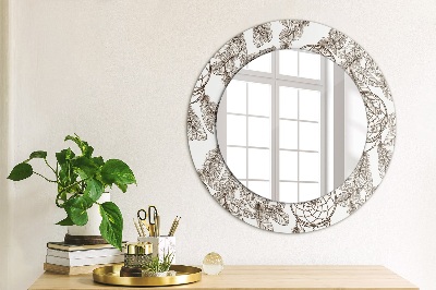 Miroir rond avec décoration Plumes d'attrape-rêves