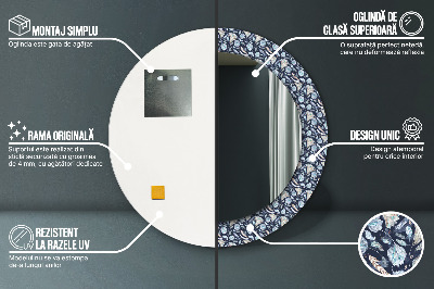 Miroir rond avec décoration Motif bohème