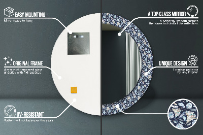 Miroir rond avec décoration Motif bohème