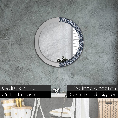 Miroir rond avec décoration Motif bohème