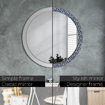 Miroir rond avec décoration Motif bohème