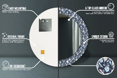 Miroir rond avec décoration Motif bohème