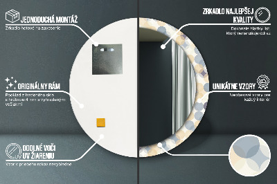 Miroir rond imprimé Cercles géométriques