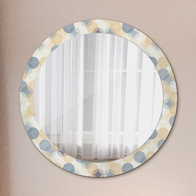 Miroir rond imprimé Cercles géométriques