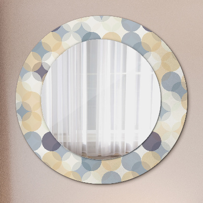 Miroir rond imprimé Cercles géométriques