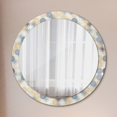 Miroir rond imprimé Cercles géométriques