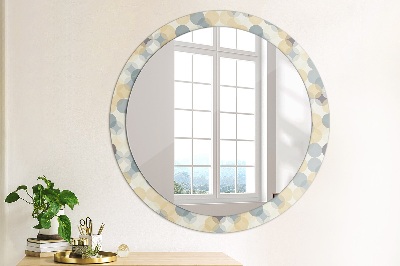 Miroir rond imprimé Cercles géométriques