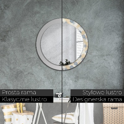Miroir rond imprimé Cercles géométriques