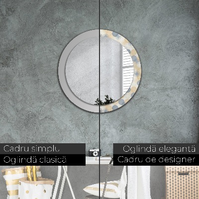 Miroir rond imprimé Cercles géométriques