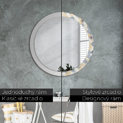 Miroir rond imprimé Cercles géométriques