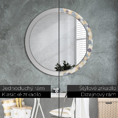 Miroir rond imprimé Cercles géométriques