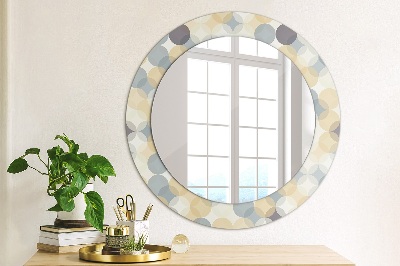 Miroir rond imprimé Cercles géométriques