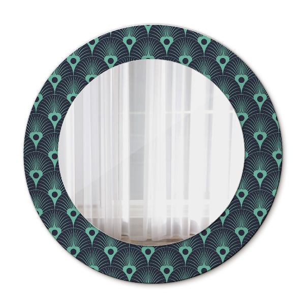 Miroir rond avec décoration Motif floral
