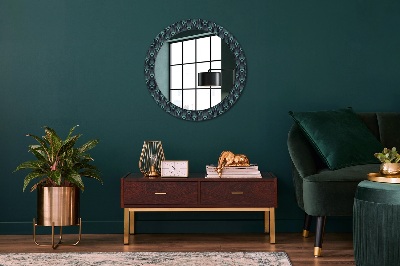 Miroir rond avec décoration Motif floral