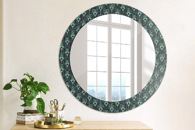 Miroir rond avec décoration Motif floral