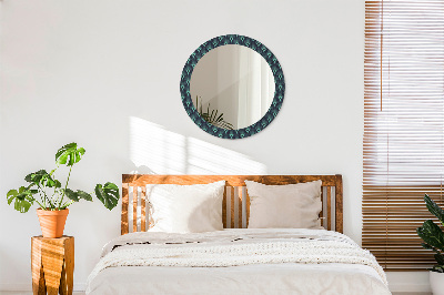 Miroir rond avec décoration Motif floral
