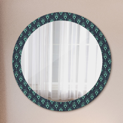 Miroir rond avec décoration Motif floral