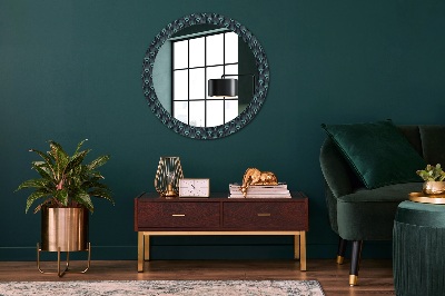 Miroir rond avec décoration Motif floral
