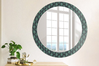 Miroir rond avec décoration Motif floral
