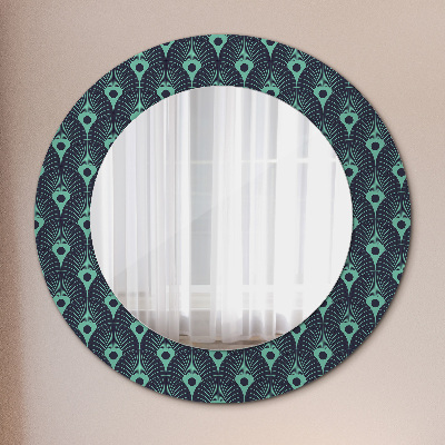Miroir rond avec décoration Motif floral