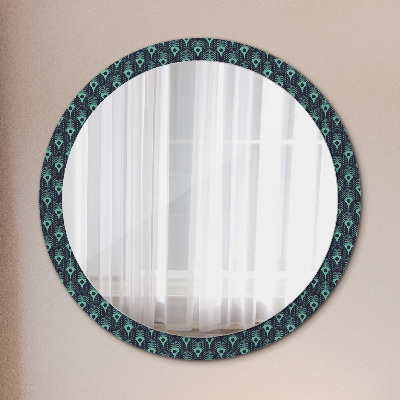 Miroir rond avec décoration Motif floral