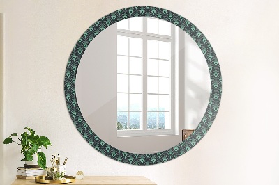 Miroir rond avec décoration Motif floral