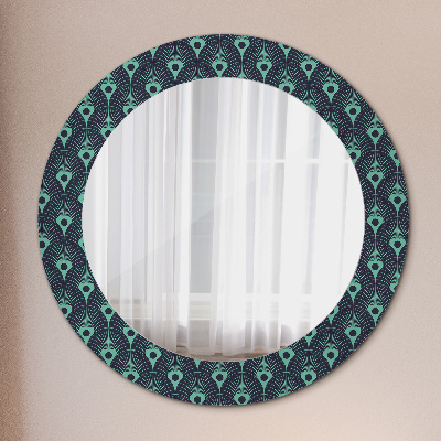 Miroir rond avec décoration Motif floral