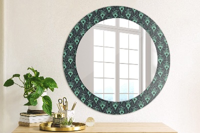 Miroir rond avec décoration Motif floral