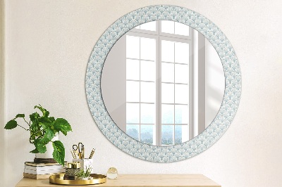 Miroir rond avec décoration Rétro japonais