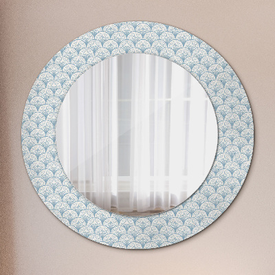Miroir rond avec décoration Rétro japonais