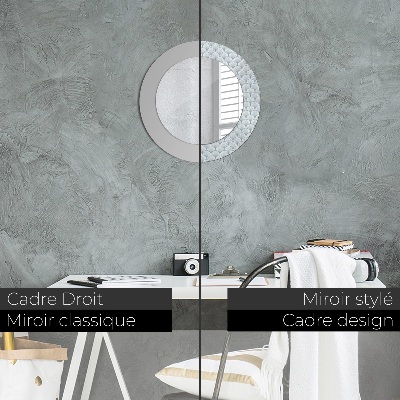 Miroir rond avec décoration Rétro japonais