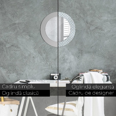 Miroir rond avec décoration Rétro japonais