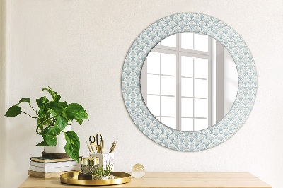 Miroir rond avec décoration Rétro japonais