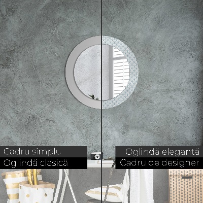 Miroir rond avec décoration Rétro japonais