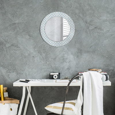 Miroir rond avec décoration Rétro japonais