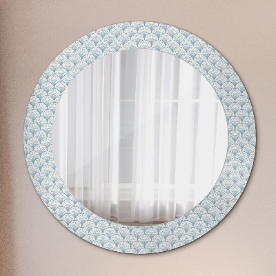 Miroir rond avec décoration Rétro japonais
