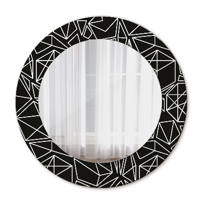 Miroir rond avec décoration Motif géométrique