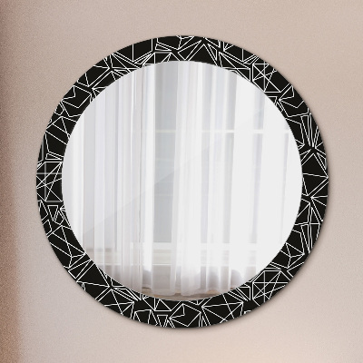 Miroir rond avec décoration Motif géométrique