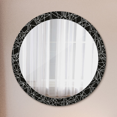 Miroir rond avec décoration Motif géométrique