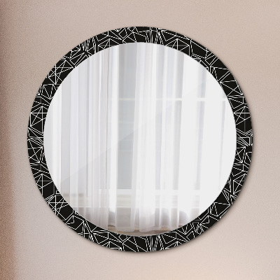 Miroir rond avec décoration Motif géométrique