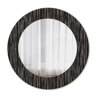 Miroir rond imprimé Métallique abstrait