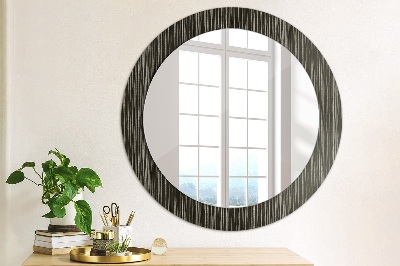 Miroir rond imprimé Métallique abstrait