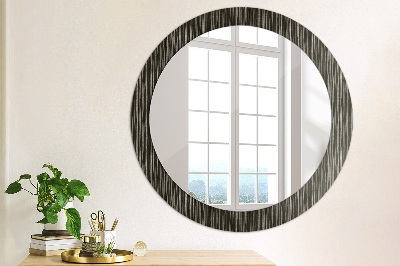 Miroir rond imprimé Métallique abstrait