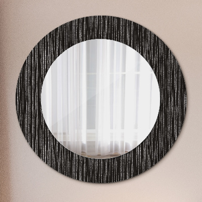 Miroir rond imprimé Métallique abstrait