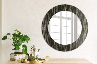 Miroir rond imprimé Métallique abstrait