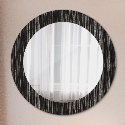 Miroir rond imprimé Métallique abstrait