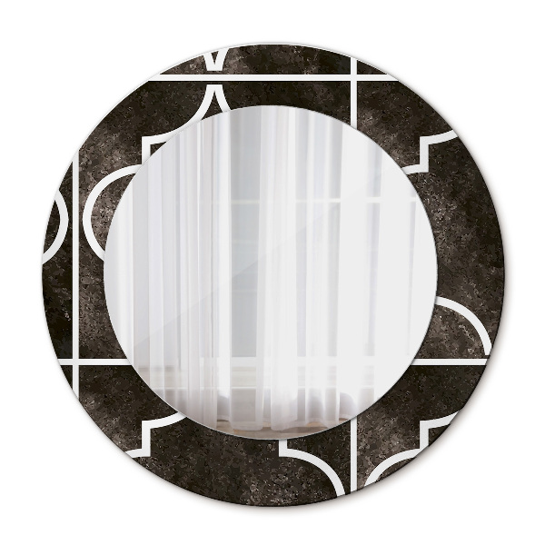Miroir rond avec décoration Carreaux anciens
