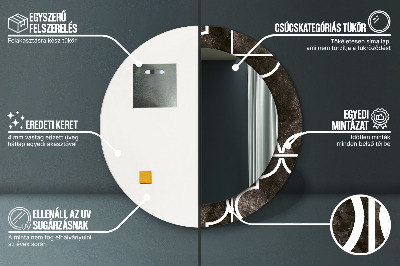 Miroir rond avec décoration Carreaux anciens